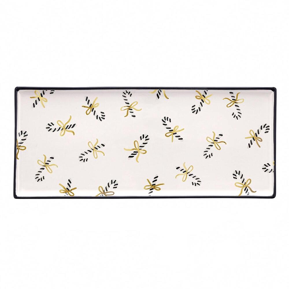 NEW SANTA BARBARA DESIGN STUDIO candy canes ceramic platter in multicolor